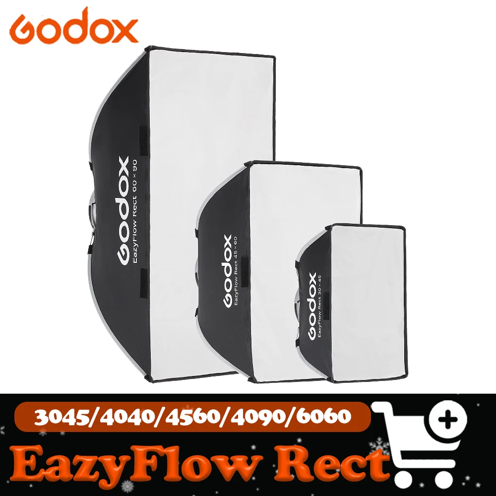 Фото Софтбокс Godox EazyFlow Rect Series прямоугольный складной с быстрым креплением 35*45/40*40/45*60/40*90/60*60/60*90/90*90 см для видеостудии №1