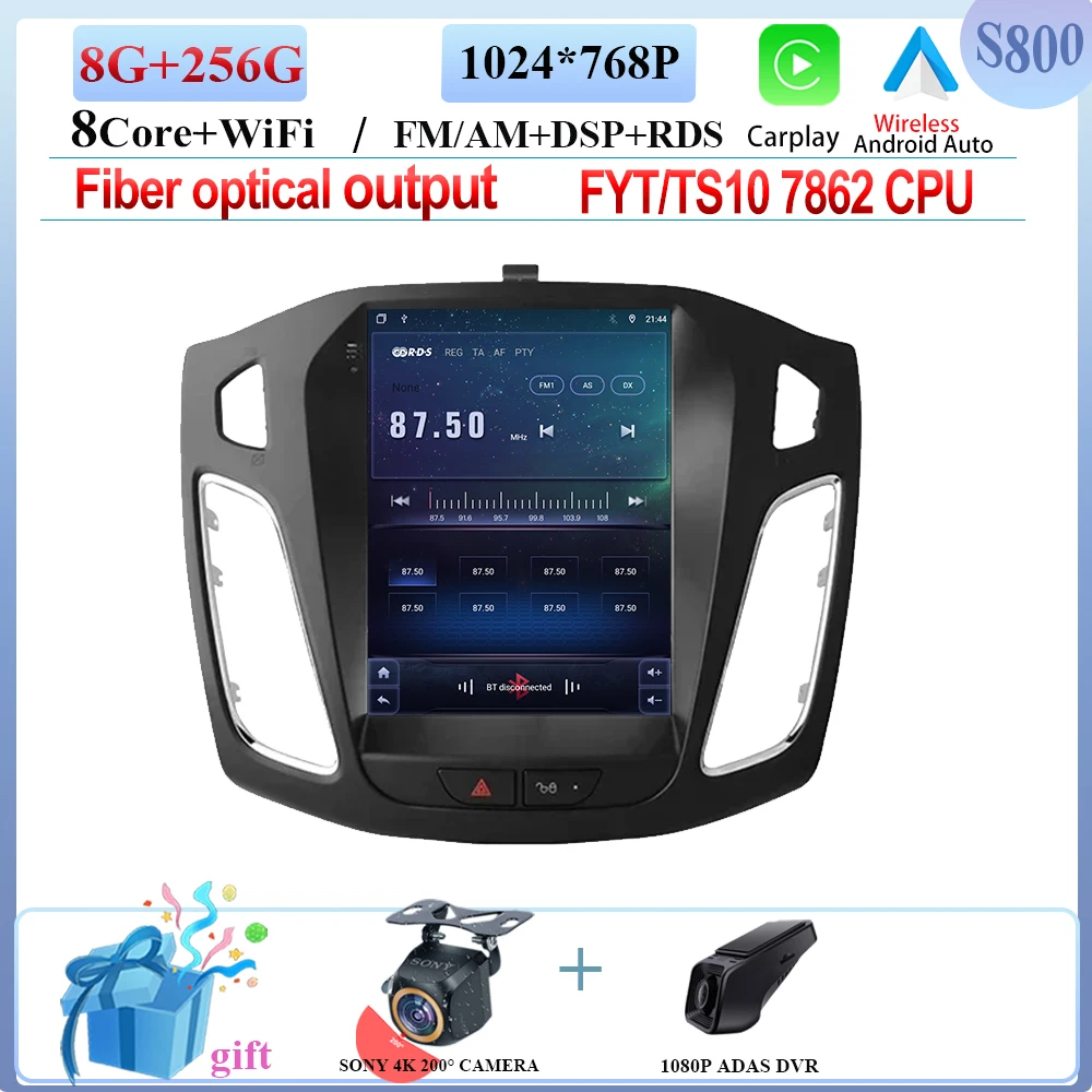 

9,7 Android 16 для Ford Focus 3 Mk 3 2011 2012-2019 Автомобильный радиоприемник Мультимедийный видеоплеер 8-ядерный GPS-навигатор 5G wifi QLED 2din