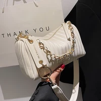 stripe pu leather small bucket crossbody shoulder bag for women 2022 design summer fashion shopper tote lady handbags and purses