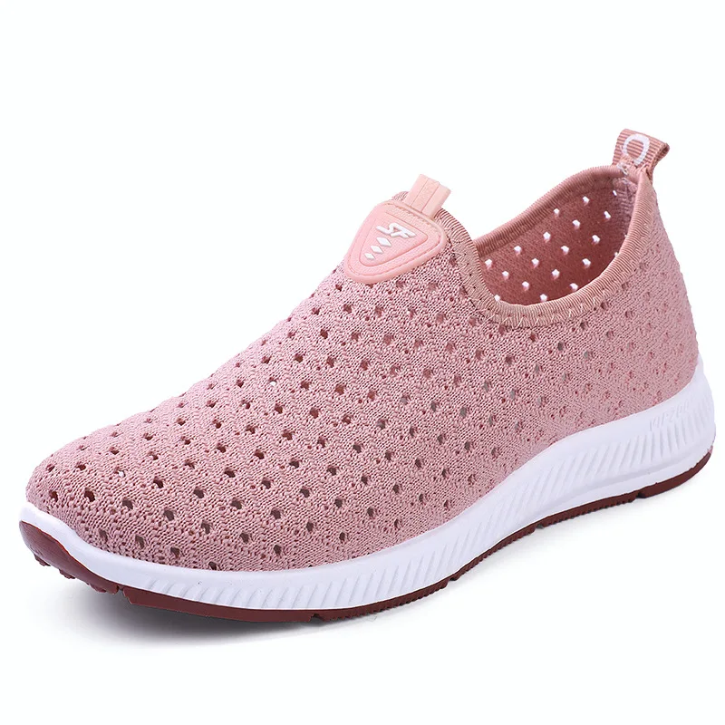 

Summer Women Shoes 2022 Breathable Platform Sneakers Ladies Slip on Casual Flats Socofy Loafers Fashion Mesh Women Trainers