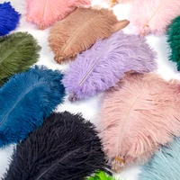 10pcs natural ostrich feather 6 16 inch wedding scene decoration home table centerpieces decoration plume high quality crafts