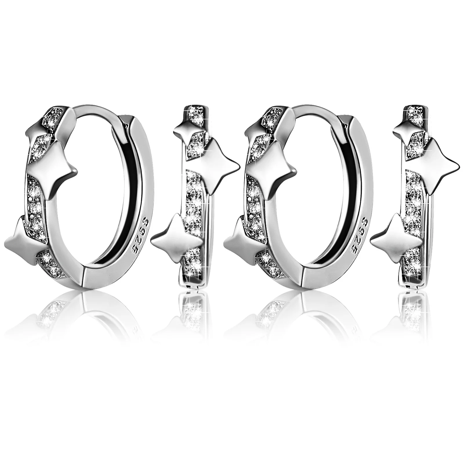 

Earrings Hoops Women Forloop Star Ear Rings Studs Earring Simple Jewelry Cartilage Zirconiapiercing