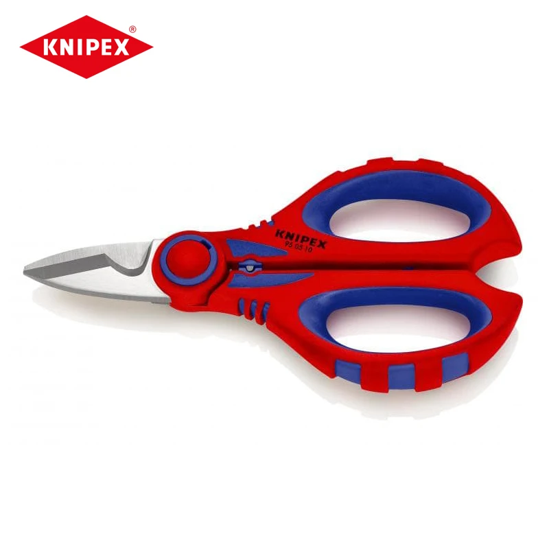 

KNIPEX 950510SB Electricians' Shears Multi-Purpose Stainless Steel Scissors Cable Cut Multi-function Micro-Toothing Shear