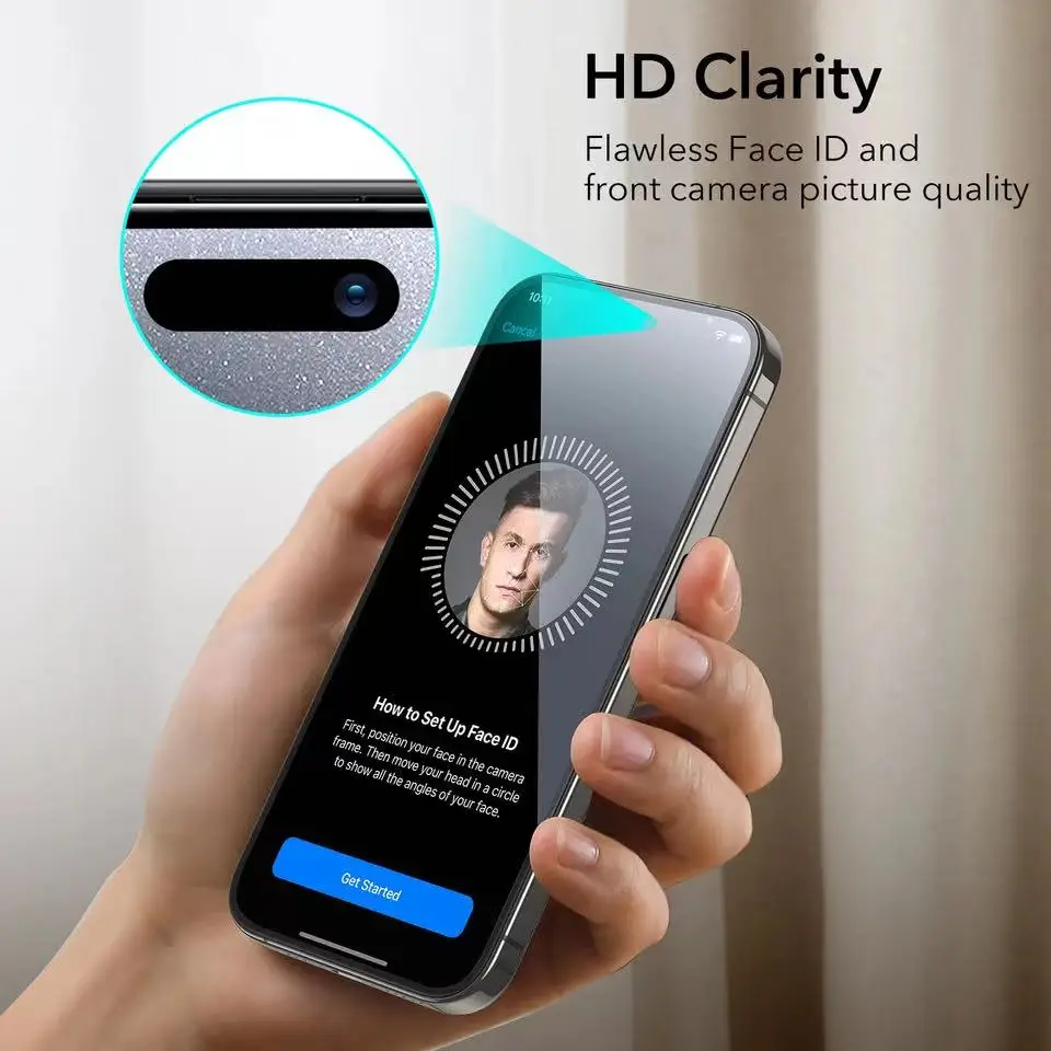 4/2 шт. полное покрытие из закаленного стекла для iPhone 16 15 Pro Max Защитная пленка