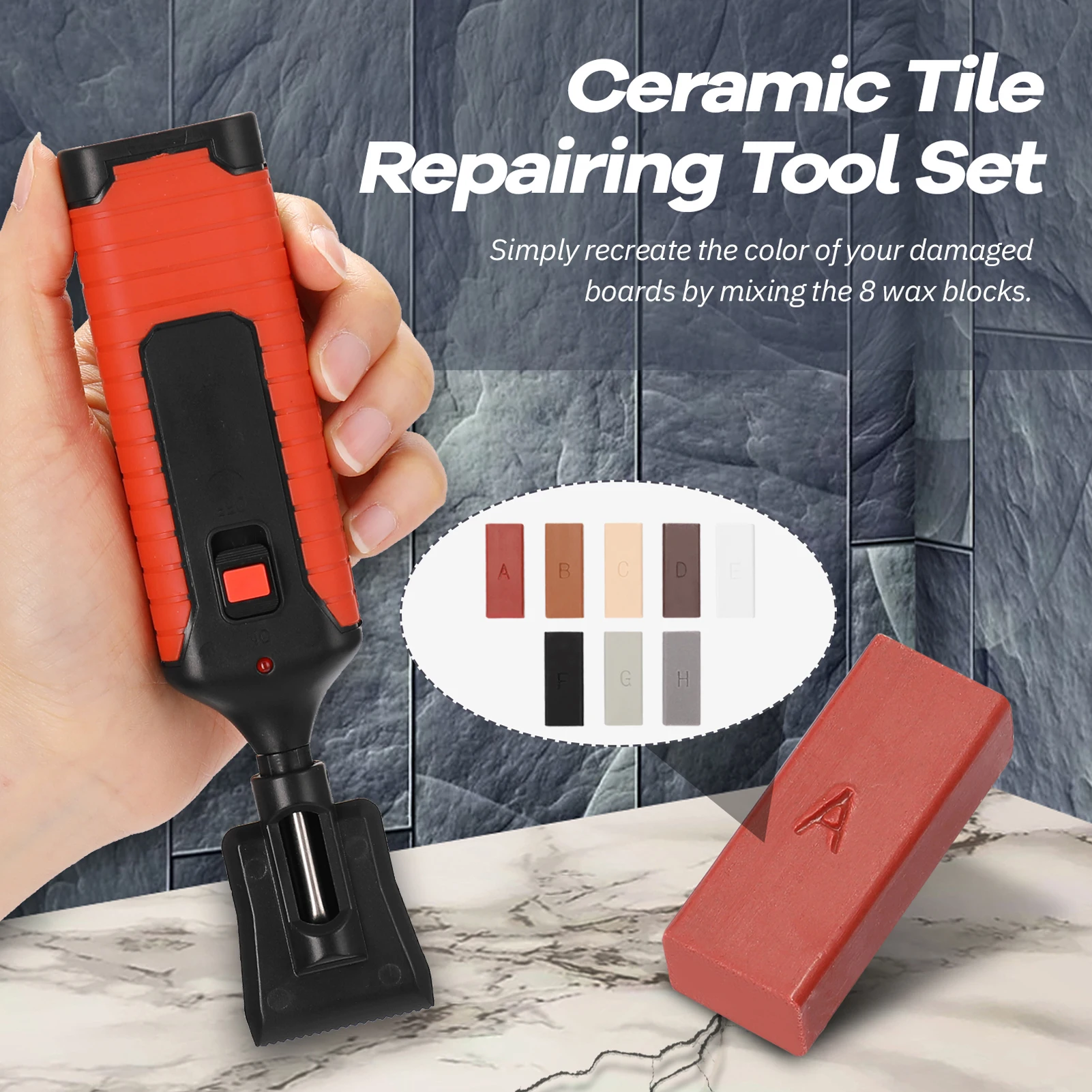 

Ceramic Tile Repairing Tool Set Household Home Floor Tools Convenient Labor Saving Time Saving Scratch Crack Fill Tile Surface