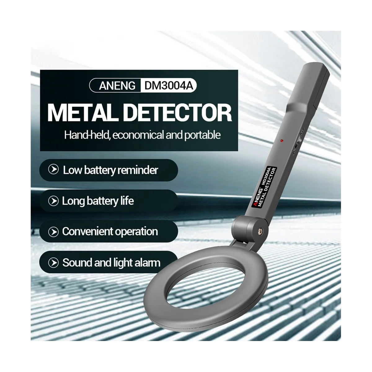 Профессиональный ручной металлоискатель ANENG DM3004A сканер высокой