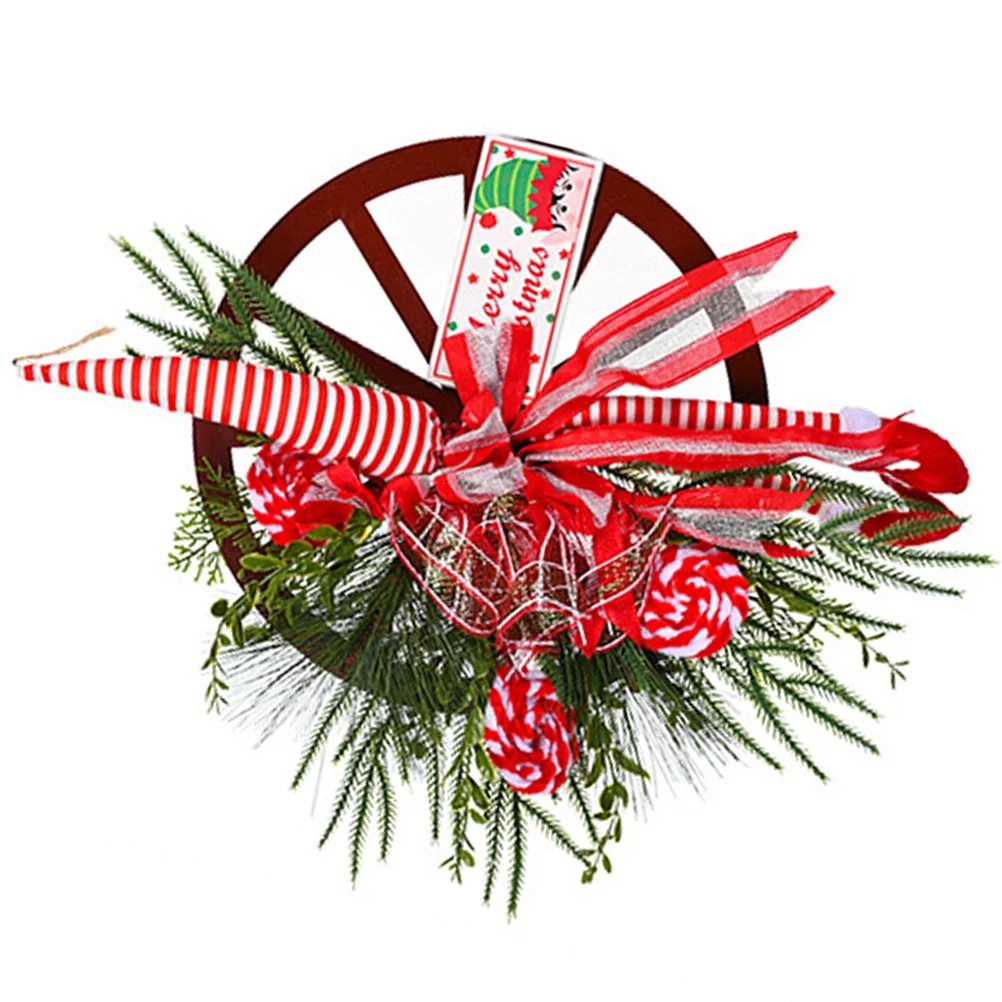 

Christmas Wreath Garland Ornaments Wreaths Xmas Hanging Outdoor Door Front Gonme Artificial Decoration Tree Window Porch