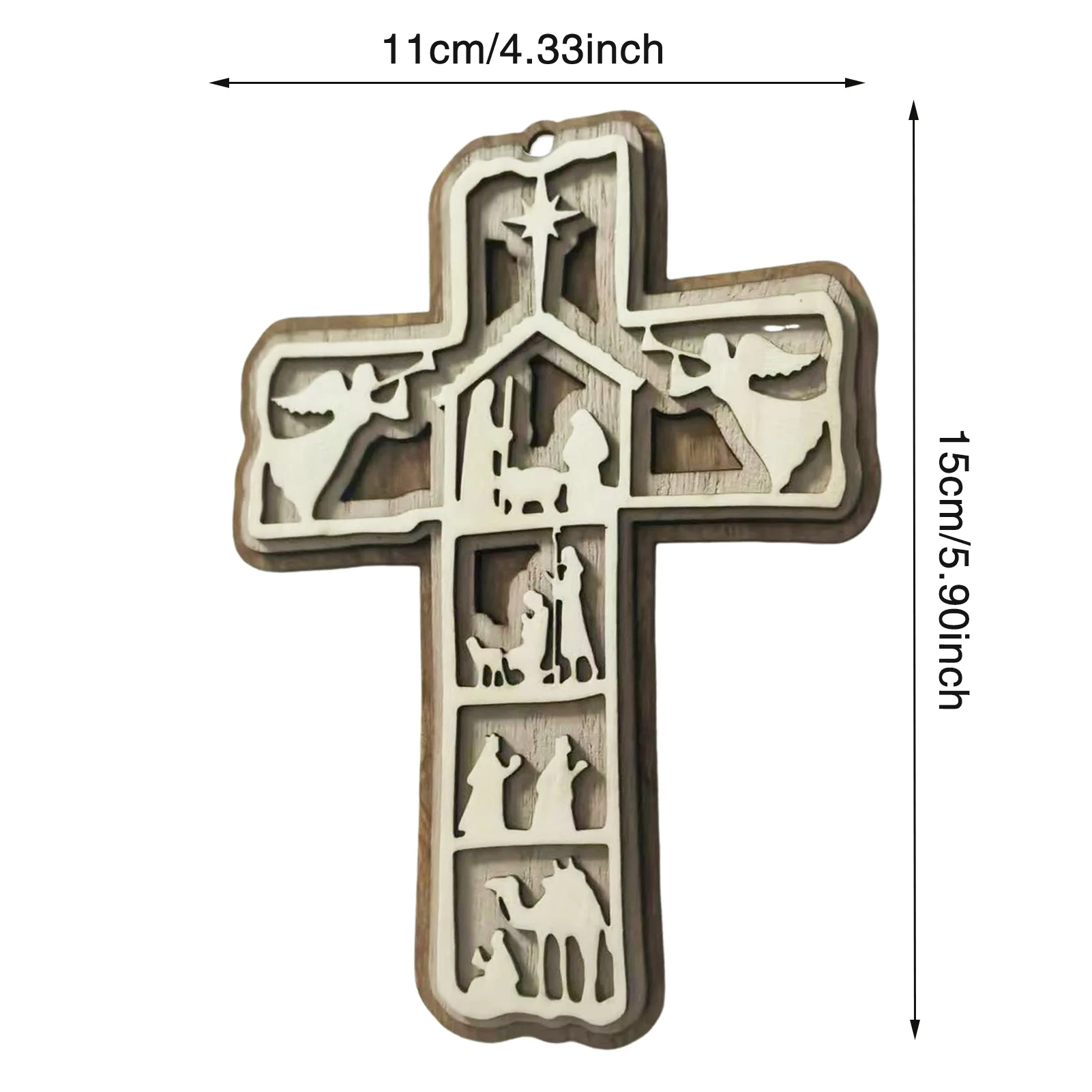Рождественский крест рождественские украшения ретро христианские подвесные