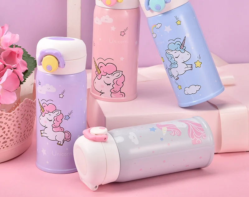 

Новая бутылка 350/500 мл, милая кофейная чашка, термобутылка из нержавеющей стали, дорожная бутылка, кружка с фильтром, Термокружка, термос, тер...