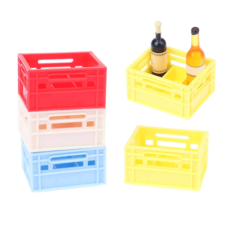 

1 шт. миниатюрная корзина для кукольного домика, корзина для хранения напитков, коридор для пива/кофе, кухонный декор, игрушка, аксессуары дл...