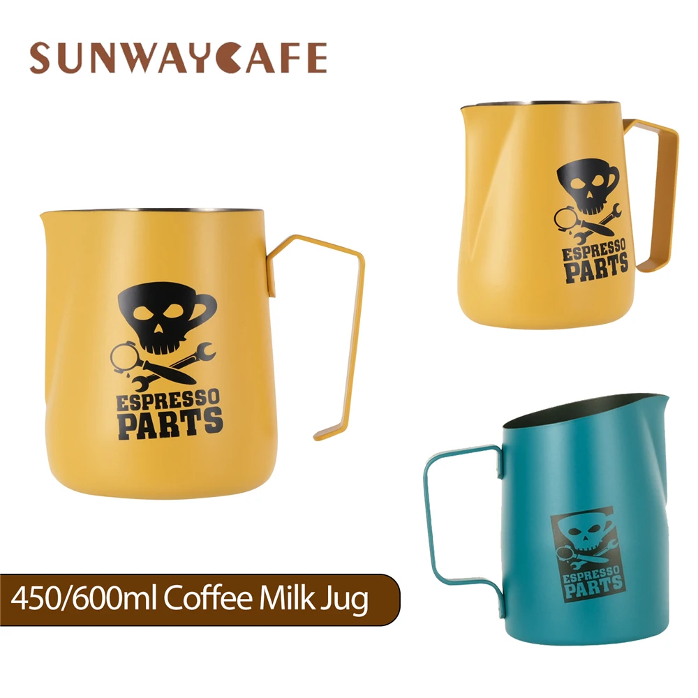 

450/600ml Coffee Milk Jug Stainless Steel Frothing Pitcher LatteFrothing Milk Pull Flower Cup Espresso Frothers Mug For Barista