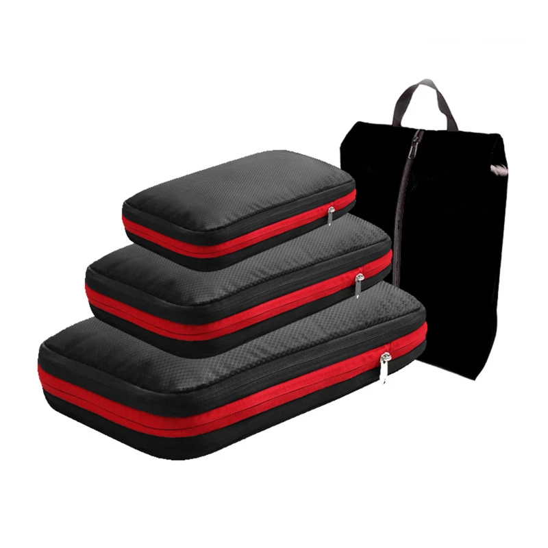 

Дорожная компрессионная упаковка для кубиков, сумка для обуви, портативный складной органайзер, сжимаемая сумка для багажа, для путешествий, для хранения