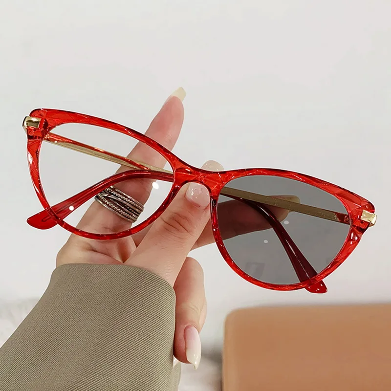 Модные винтажные очки кошачий глаз с защитой от синего света классические