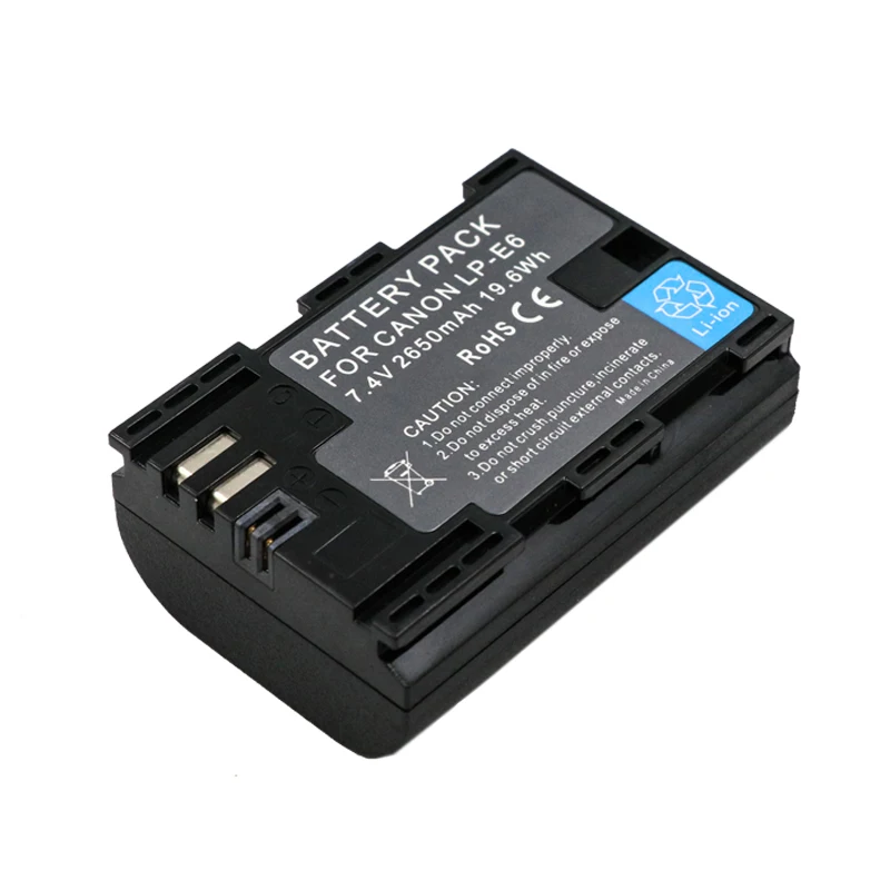 Аккумулятор для Фотоаппарата Canon LP-E6 2650 мАч внешняя аккумуляторная батарея EOS 5DS 5D