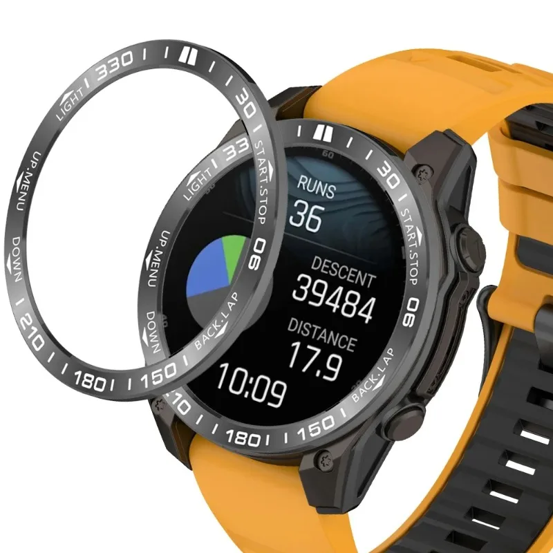 Фото Металлическое защитное кольцо-бампер для Garmin Fenix 8 (43 мм, 47 мм, 51 мм) и Garmin Tactix 8 (47/51 мм) с модной шкалой времени/скорости №4