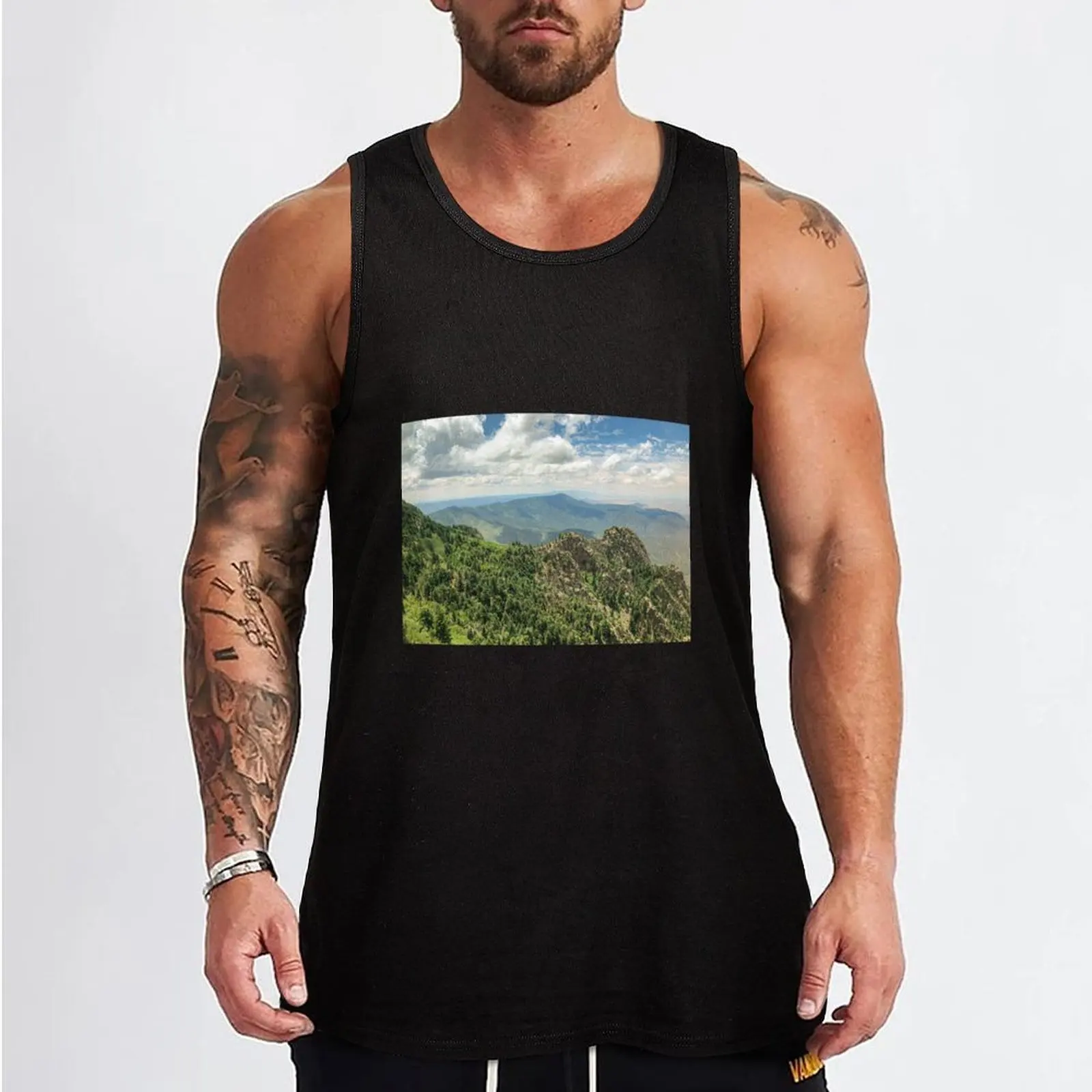 Sandia Peak мужские майки из хлопка