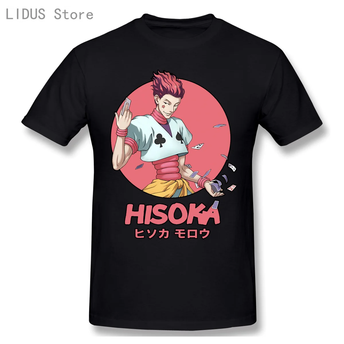 

Manga HxH Hisoka Morow T Shirt Men Pure Cotton Urban T-shirt O-neck Short Sleeved Japan Anime Hunter X Hunter Tee Fitted Apparel