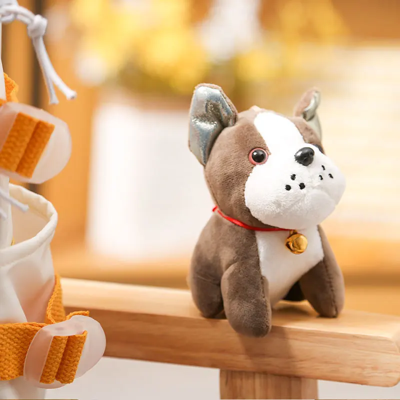 Новый модный крутой бульдог милый плюшевый реалистичный подвесной брелок для