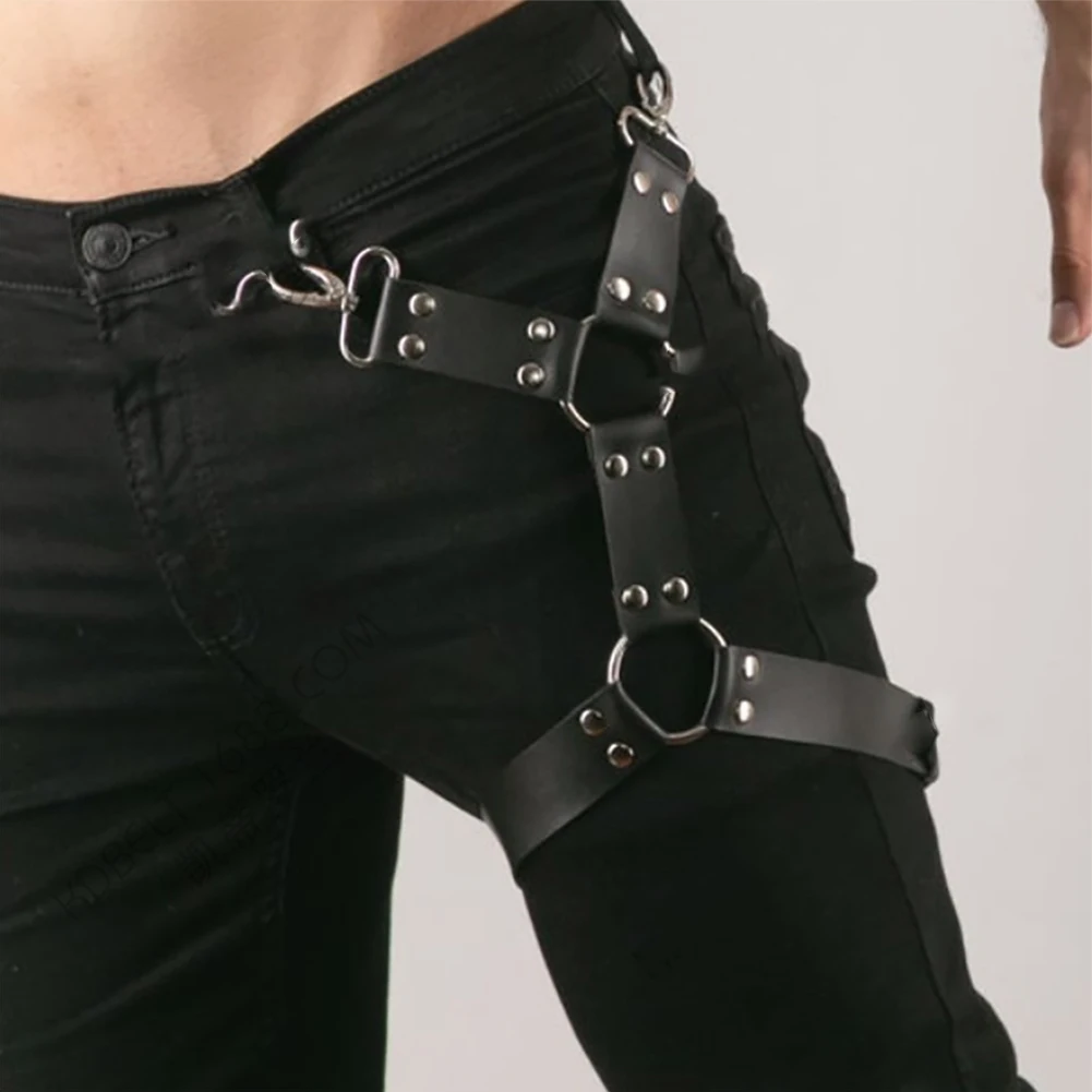 Сексуальные женские и мужские подвязки из искусственной кожи ремни для тела