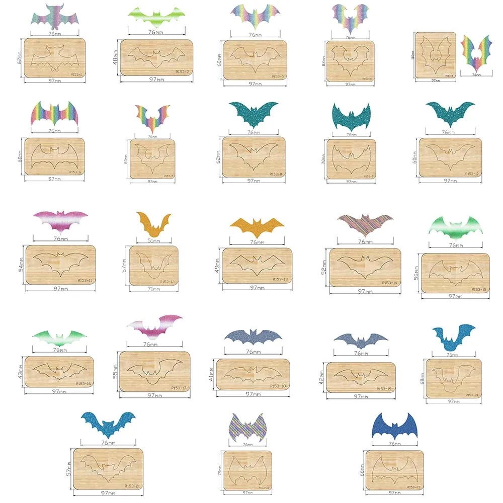 

Хэллоуин летучие мыши деревянные штампы Скрапбукинг Декор для дома DIY подходит для рынка универсальная машина для резки/R153