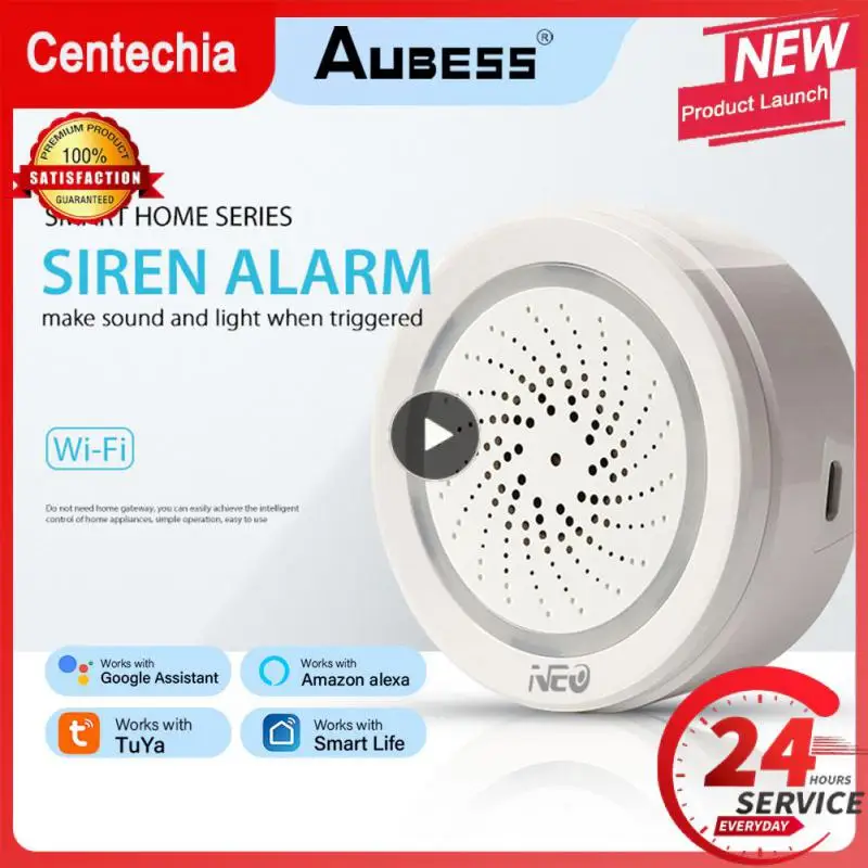

Usb Power Smart Detector Siren Alarm Smart Life Temperature Sensor Mini Wireless App Remote Siren Smart Home 2 In 1 Wifi 120 Db