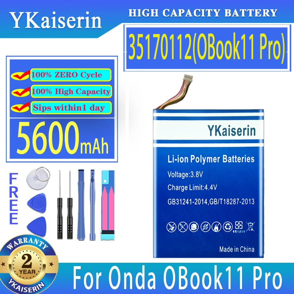

YKaiserin 5600mAh Replacement Battery 35170112 (OBook11 Pro) For Onda OBook11 Pro OBook 11 Pro HW-35170112 Laptop Batteries