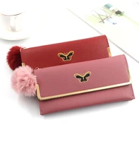 2022 new butterfly long wallets womens coin purse designer pu leather large capacity clutch bag money card bag coin purse