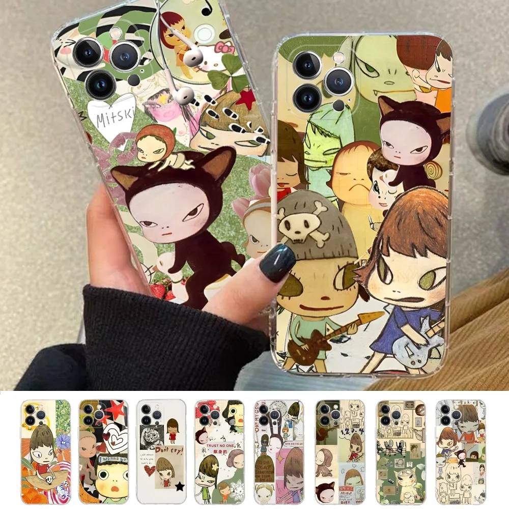

Yoshitomo Nara Art Phone Case, Soft Silicone Cover, iPhone 14, 13, 12 Mini, 11 Pro, XS Max, X, XR, SE, 6, 7, 8 Plus