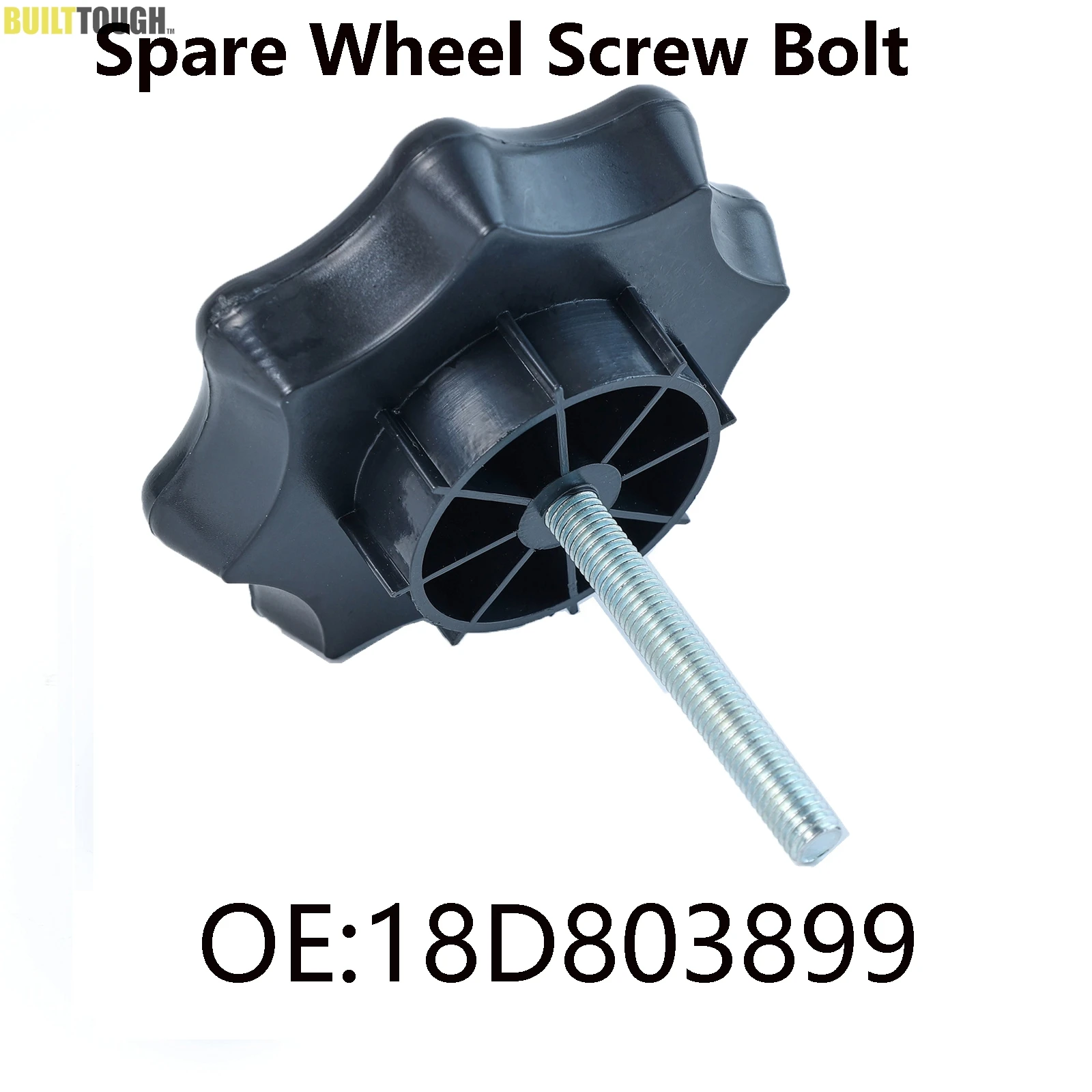 

1X адаптер для заднего болта Seat Ibiza, крепление запасного колеса, фиксированный винт, гайка болта, резервный фиксатор, черный пластик 18D803899