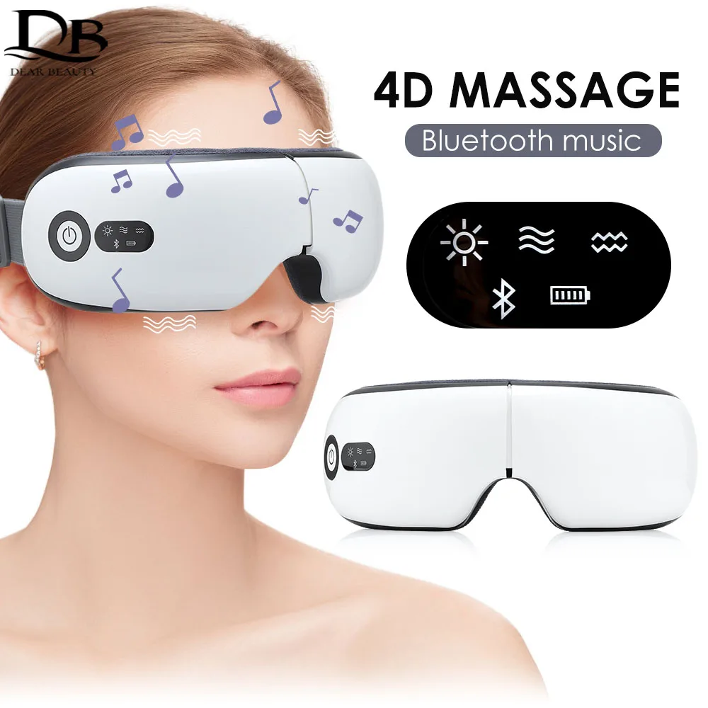 

Smart Hot Compress Eye Massager 4D Airbag Massage Multi-frequency Vibration Music Eye Protection Device Sleep Massage Device