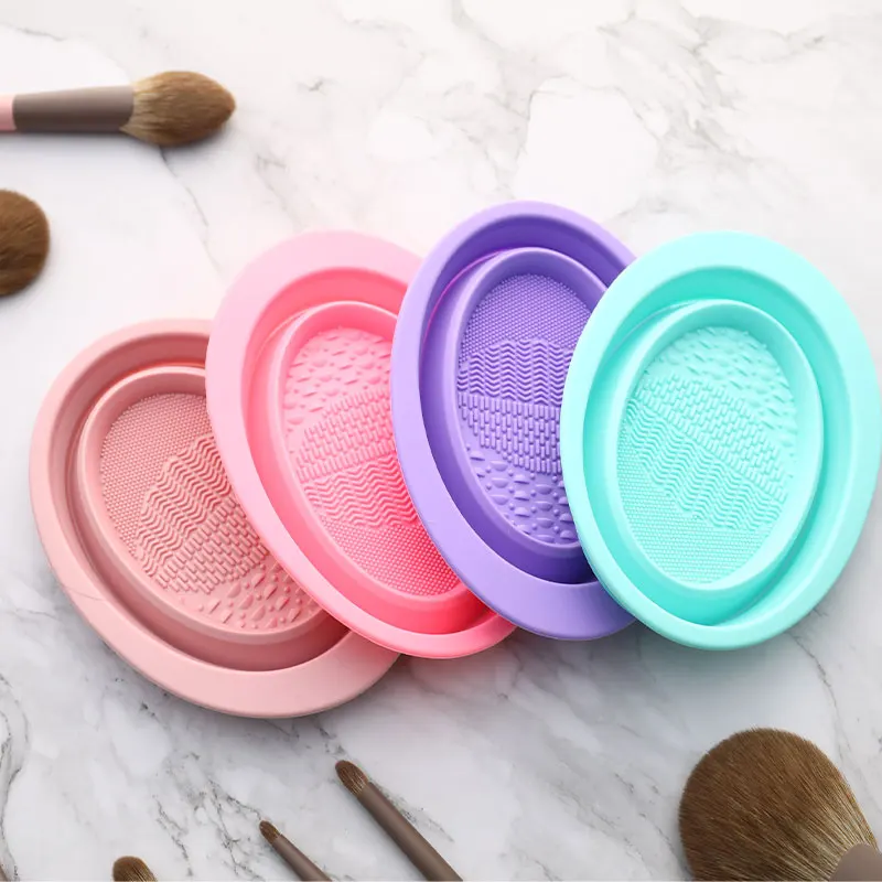 

Silicone Makeup Brush Cleaner Foundation Makeup Brush Scrubber Board Pad Make Up Washing Brush Gel Cleaning Mat Hand Tool