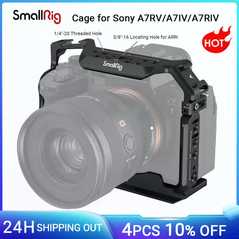 Корпус SmallRig A7m4 A7 IV Полноразмерный Для DSLR-камеры Sony Alpha a7iv A7 IV / Alpha 7S III Корпус SmallRig A7m4 A7 IV Полноразмерный Для DSLR-камеры Sony Alpha a7iv A7 IV / Alpha 7S III