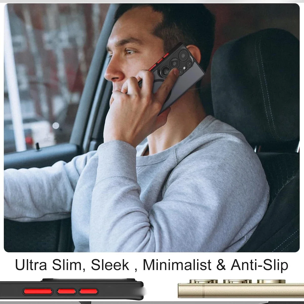 Магнитный чехол UYUXIO для телефона с подставкой Samsung Galaxy S25 Ultra S24 S23 FE S22 Plus матовый