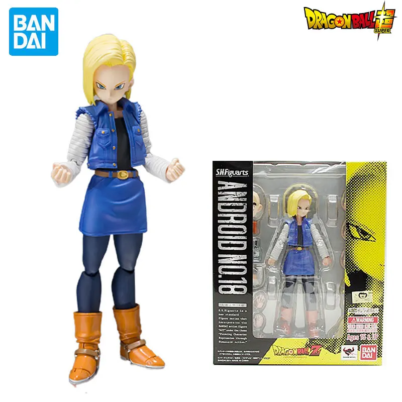 

Фигурки игрушечные BANDAI SHF Dragon Ball на Android 18, оригинальные модели для мальчиков и девочек, подарок, коллекционные игрушки для детей, аниме фигур...