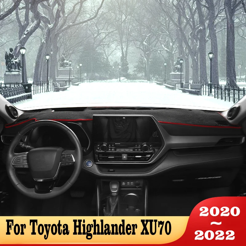 

For Toyota Highlander XU70 2020 2021 2022 Car Styling Sunshade Avoid Light Pad Instrument Platform Desk Mat Carpets Accessories