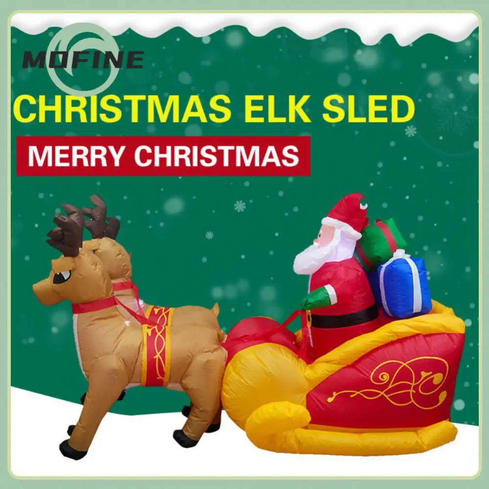 

Christmas Inflatable Balloons Santa Claus Sleigh Reindeer Outdoor Inflatable Toys LED Light Xmas Decorations Inflatable Ornament