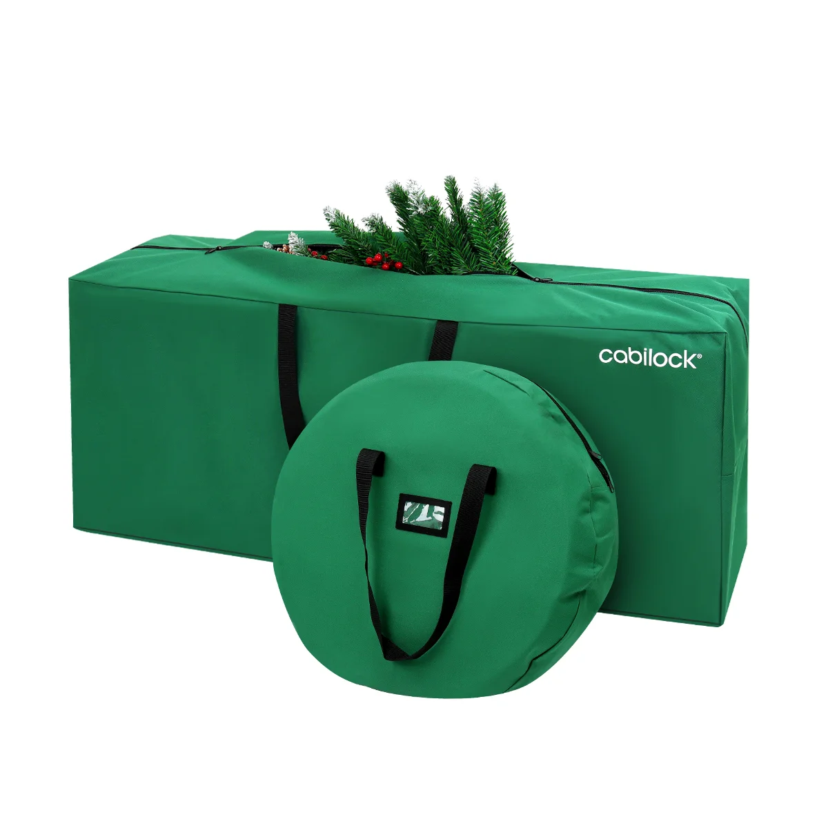 

Cabilock Christmas Tree Storage Bag and Wreath Storage Set Oxford Cloth Heavy Duty Storage Container Holiday Tree Storage