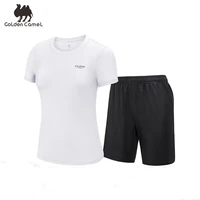goldencamel t shirts men shorts summer breathable sport suits outdoor fishing tactical military men shirts running short for men