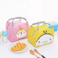 2022cartoon cute lunch bag for women girl kids children thermal insulated lunch box tote food picnic bag milk bottle pouch ws