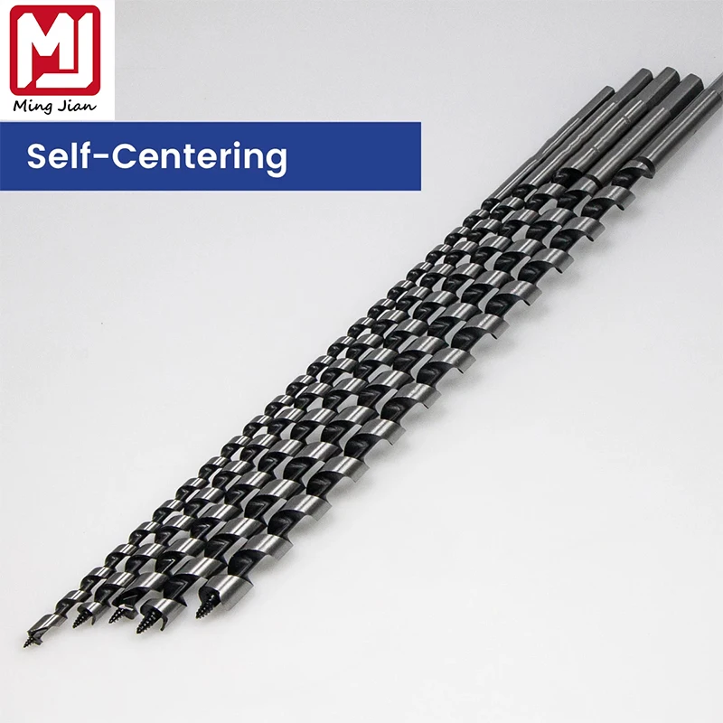 

5-Piece 460mm Chip-Clearing Long Auger Drill Bits Set Woodworking Pole Bits Hex Shank Diameter-8&10&12&14&16mm