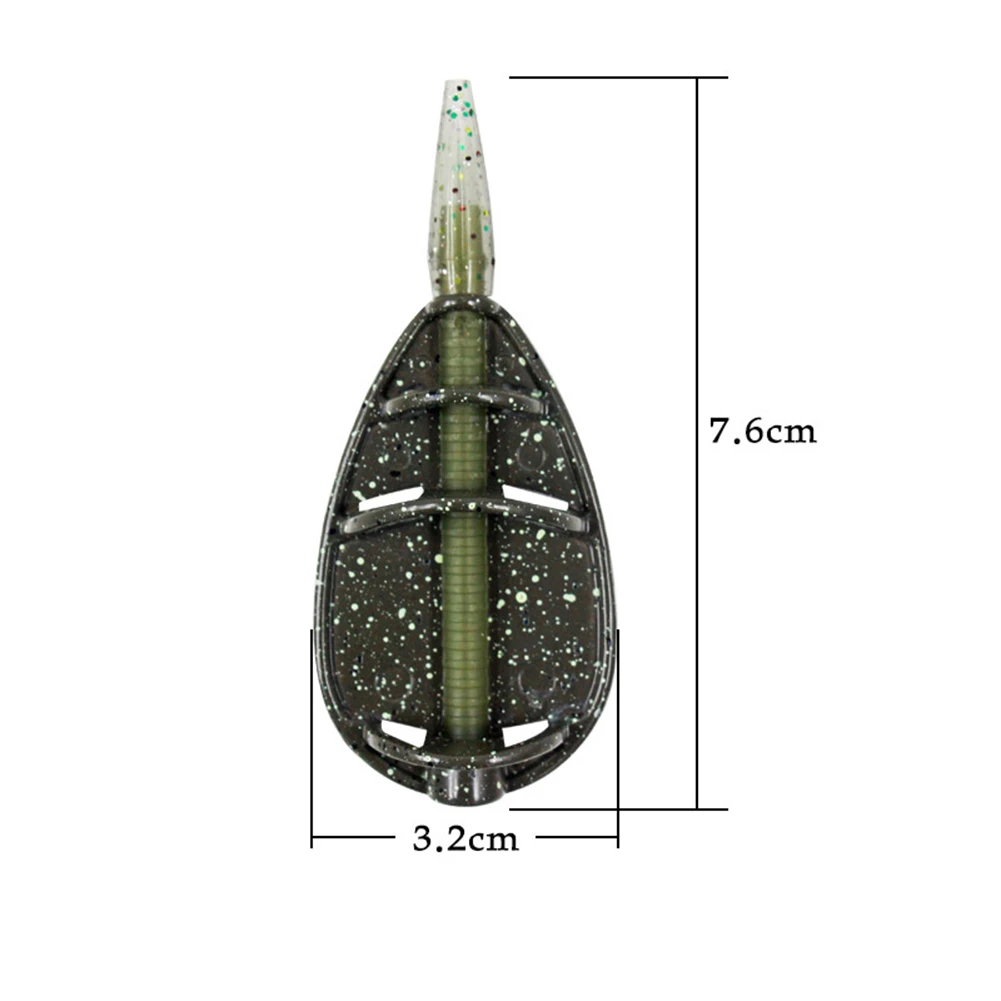 

Carp Fishing Feeder Fishing Feeder Outerdoor Riverside Zinc Alloy 1pc 7.6x3.2cm Army Green 100% Brand Easy To Use