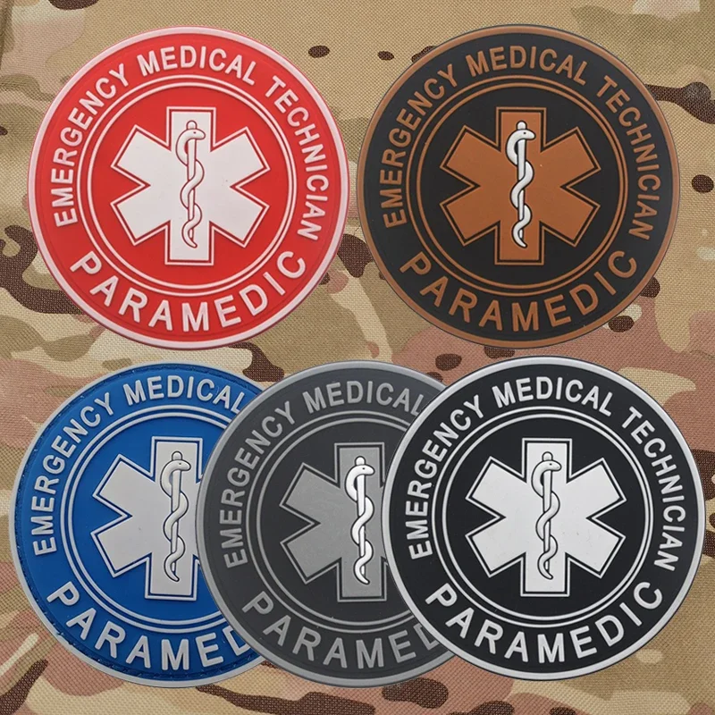 Фельдшер аварийная медицинская 3D нашивка из ПВХ EMT Звезда жизни наклейки на