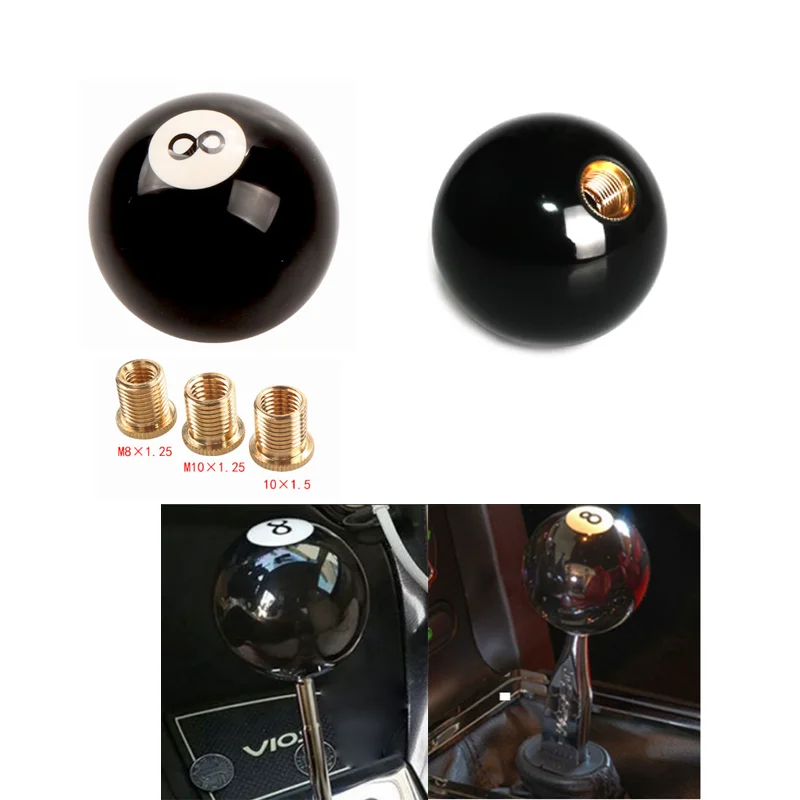 

Черная ручка переключения передач с 8 шариками для универсальной автомобильной рычага переключения передач для автомобиля аксессуар для р...