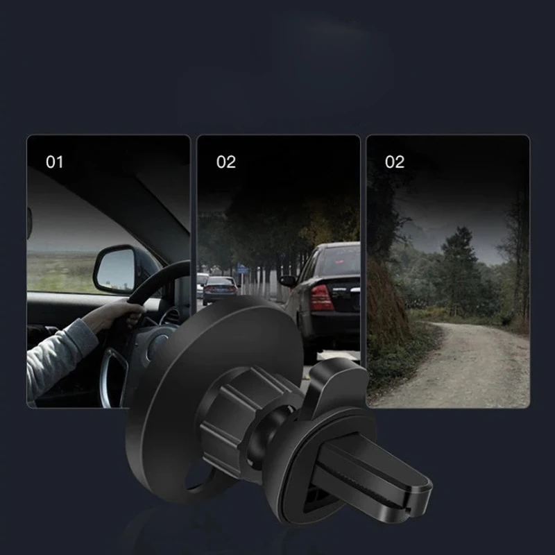 magnetic car phone holder stand for magsafing charger metal air vent holder in car gps mount holder mobile phone accessorie free global shipping