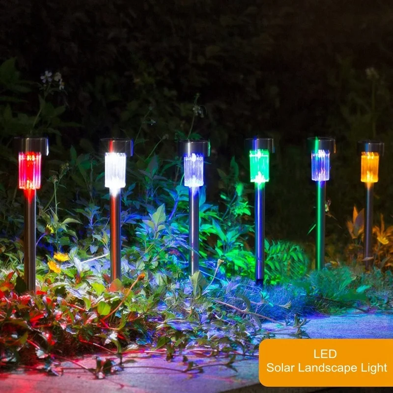 

LED Solar Garden Lights Landscape Pathway Light Solar Lawn Lamp Multiple Color for Patio Yard Path Walkway Decoration