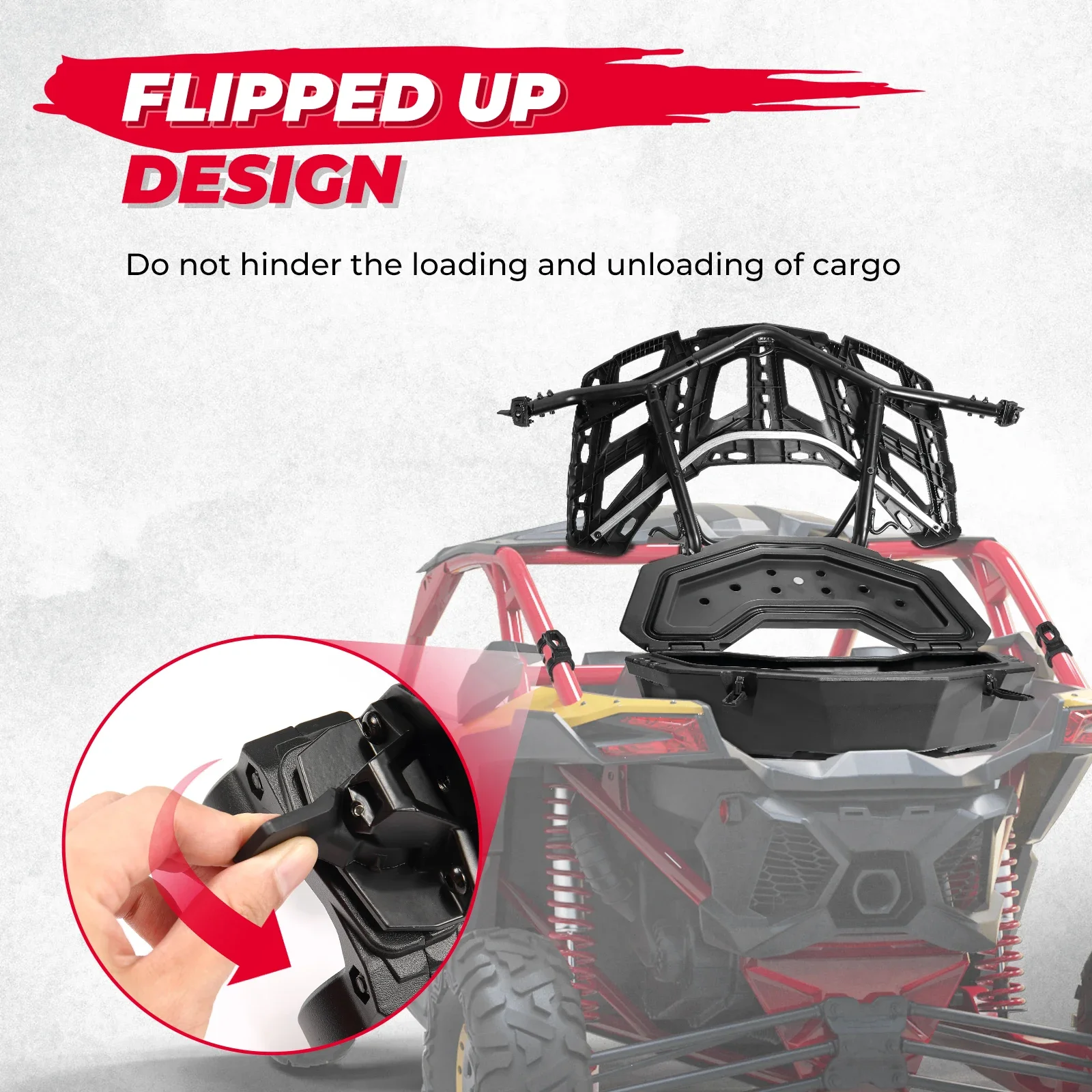 KEMIMOTO UTV LinQ поворотная запасная шина комплект задних багажников для багажа Can-am