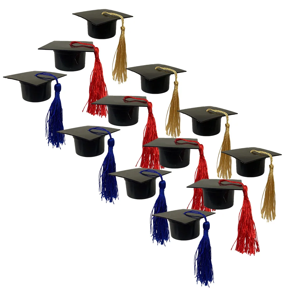 

12pcs Graduation Candy Boxes Hat Boxes Graduation Ceremony Party Favor Supplies