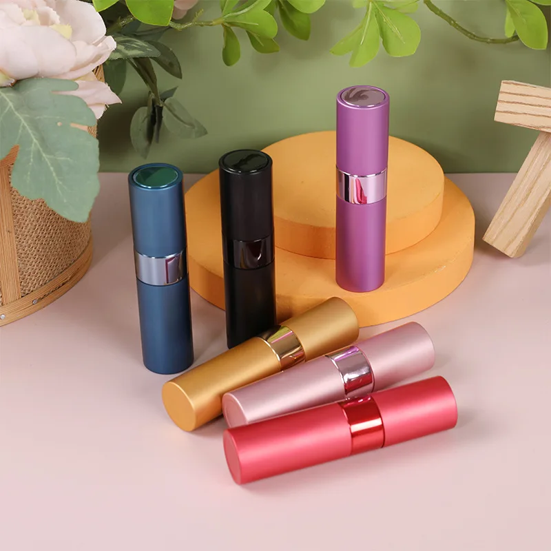 

8ml Three Section Rotate Perfume Dispenser Bottle Glass Liner Empty Cosmetic Spray Bottles Oral Clear Small Sample Portable