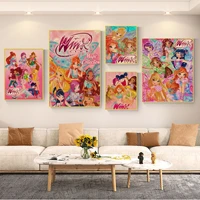 bandai winx club movie posters for living room bar decoration kawaii room decor
