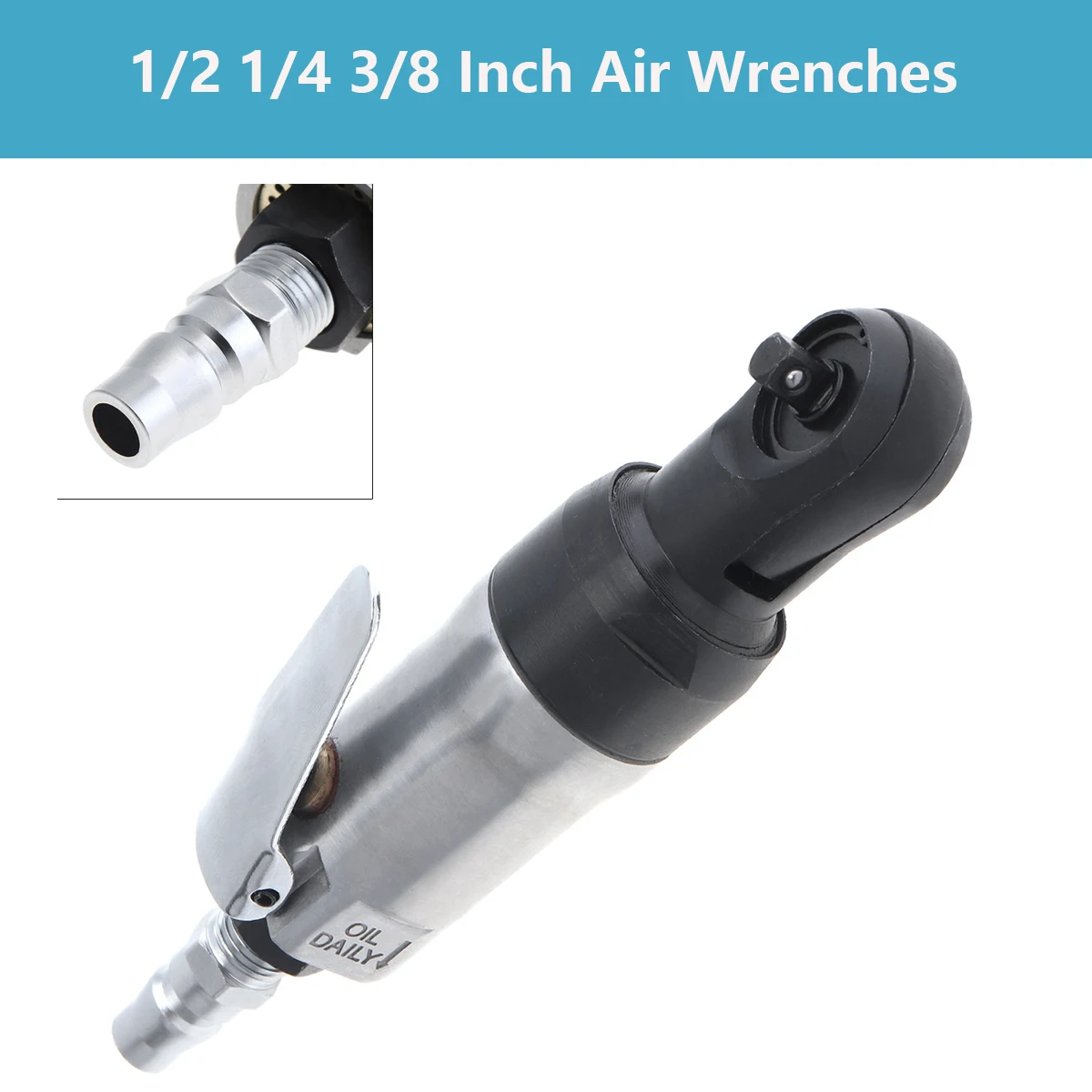 Pneumatic Wrench 1/2 1/4 3/8 Inch Air Ratchet Air Wrench Pneumatic Tools Spanners Air Tools with Press Switch and Connector